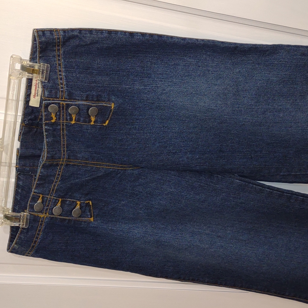 Bib Front Stretch Denim Flare Jeans